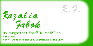 rozalia fabok business card